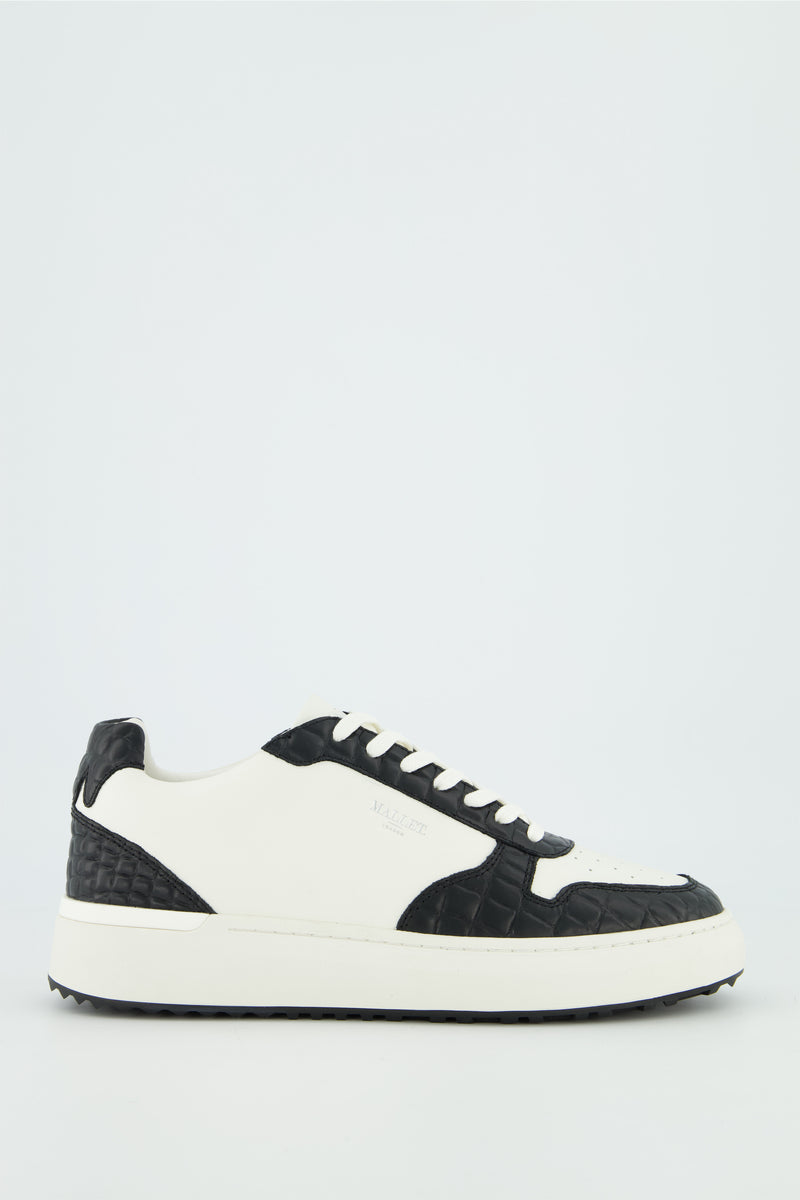 Mens black and hot sale white trainers