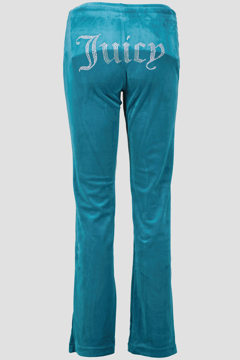 Juicy Couture Ladies Velour Track Pants, Sapphire Wave Blue, Size XL, NWT!