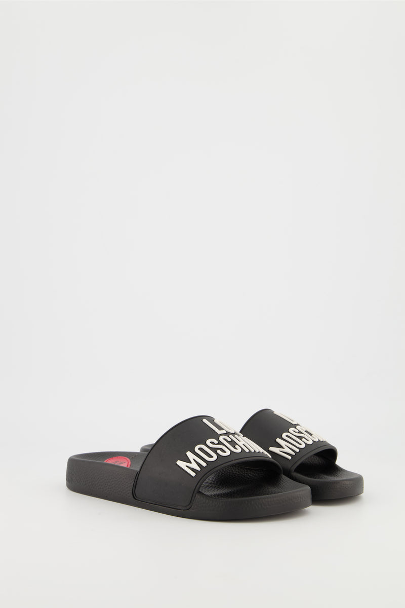 Women's sales moschino slides