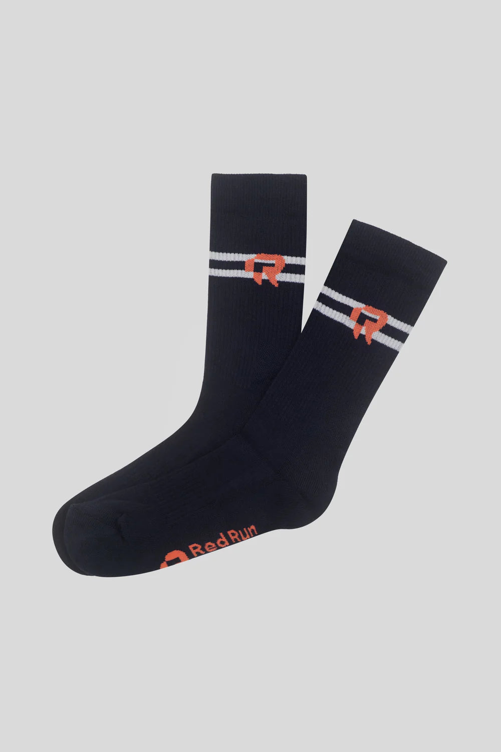 Women's Red Run Activewear Logo Socks in Navy Blue