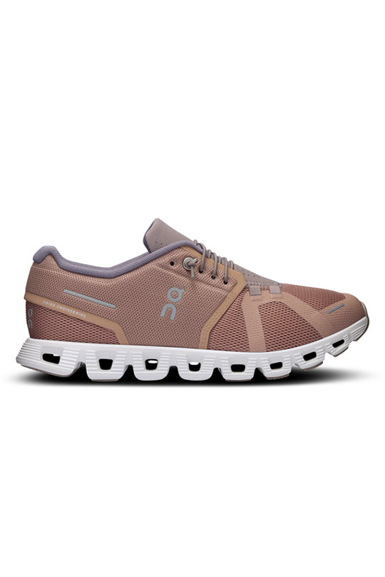 Women's On Running Cloud 5 Trainers in Rosebrown Fog