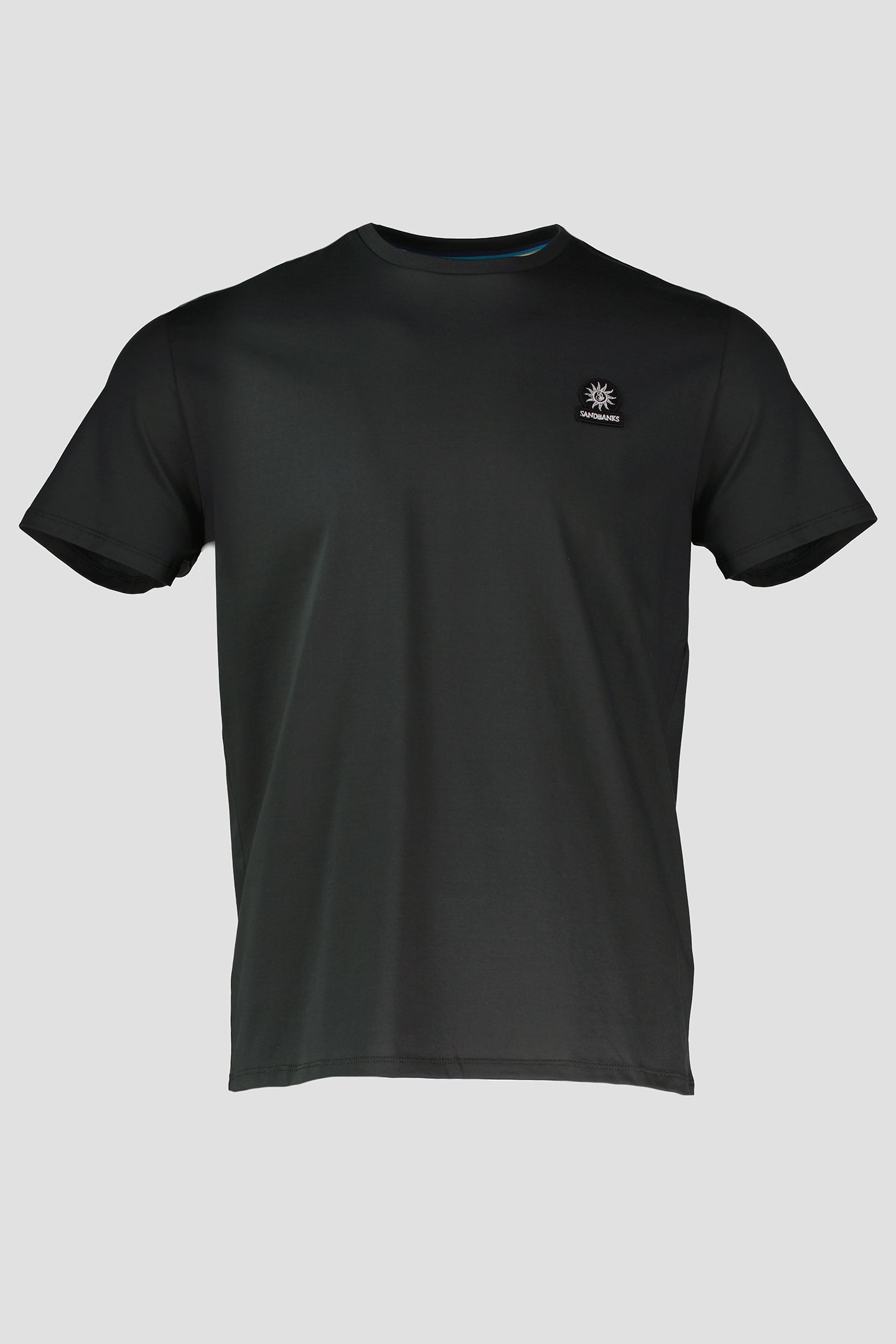 Men's Sandbanks Badge Logo Anthracite T Shirt