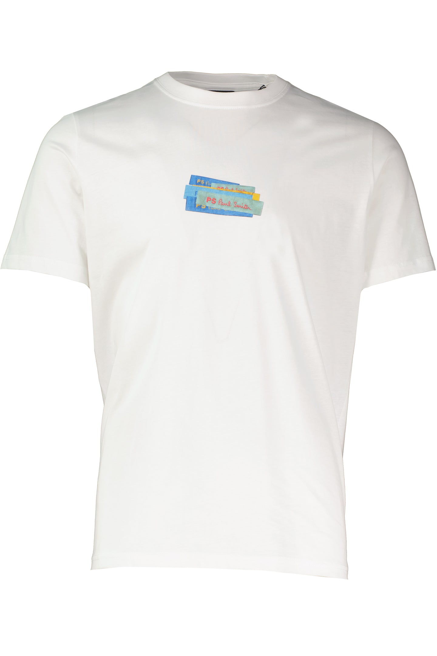 Men's Paul Smith White Center Chest Box Logo T Shirt