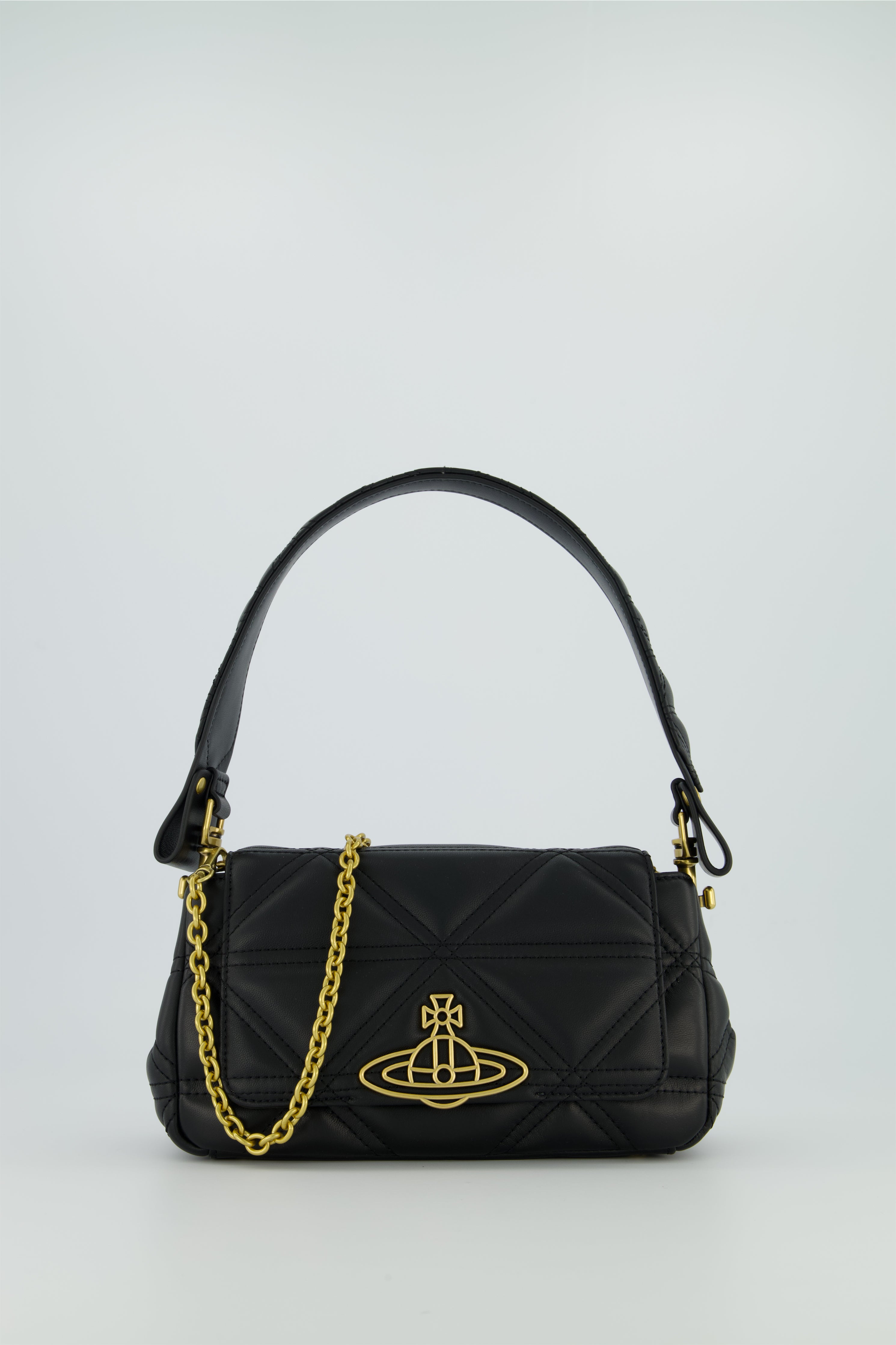 Women's Vivienne Westwood Black Hazel Medium Harlequin Quilted Bag