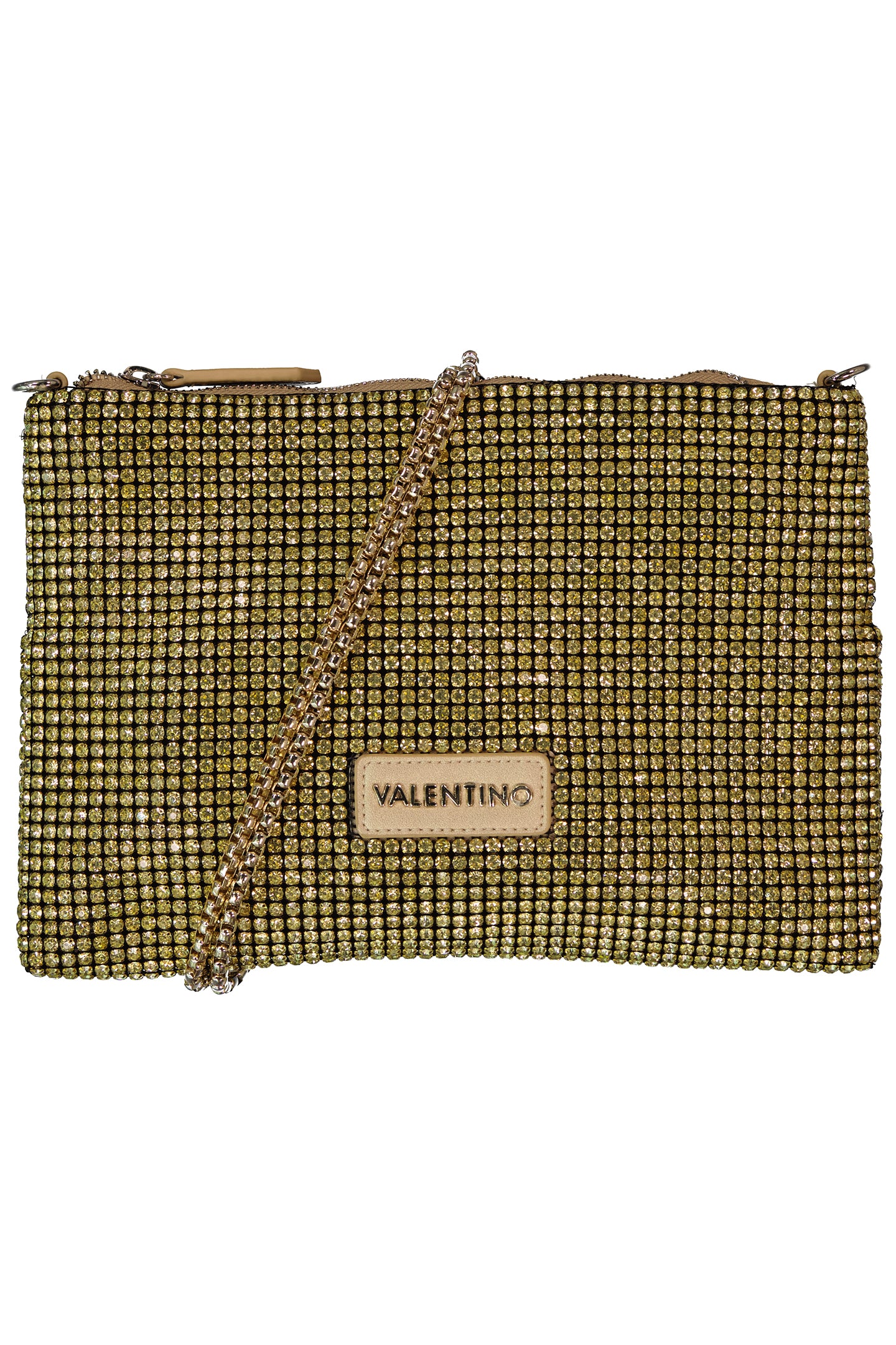 Women's Valentino Bags Nabilah Diamanté Clutch Bag in Gold