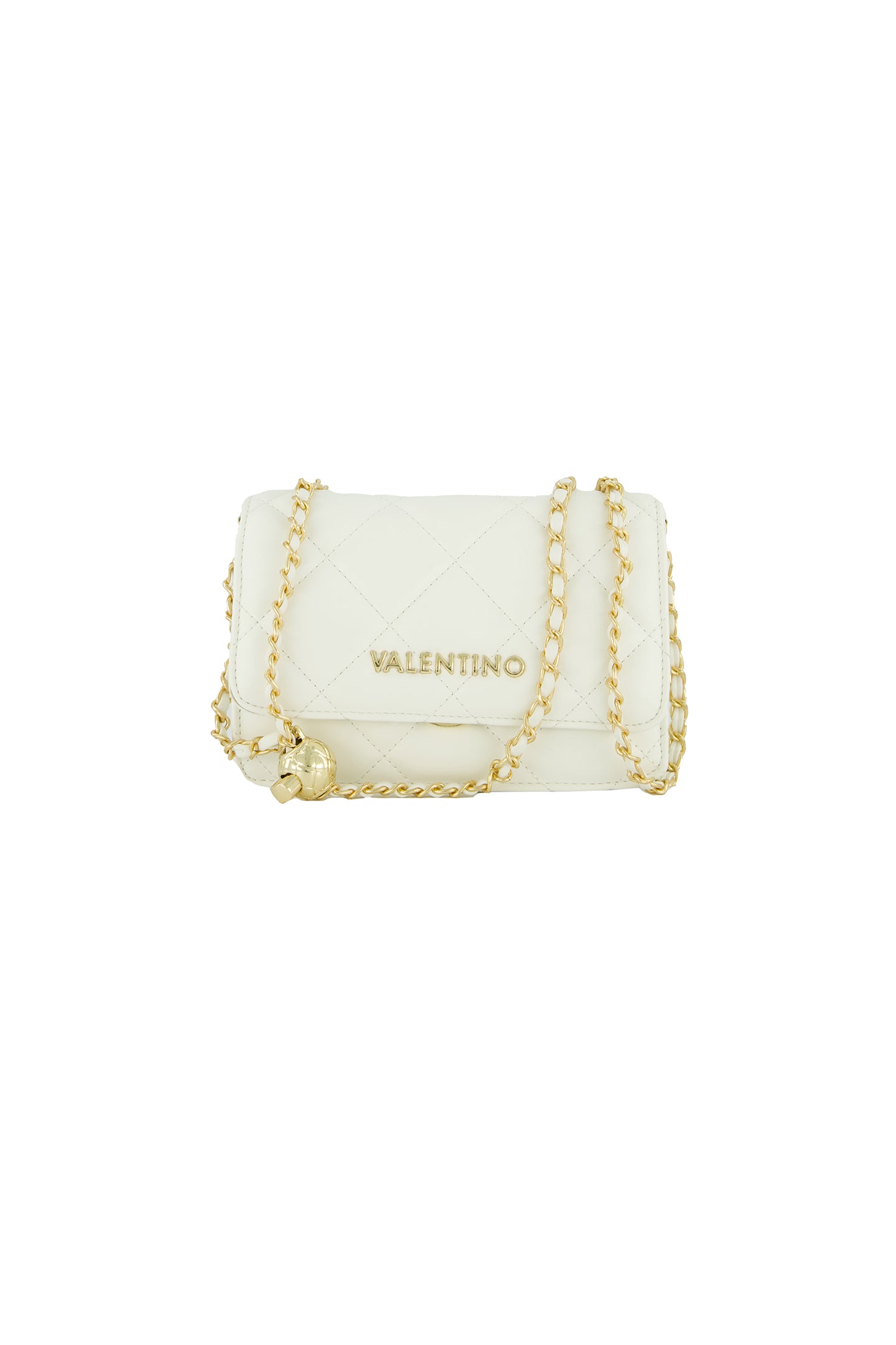 Womens Valentino Bags Ocarina Chain Crossbody Bag in White