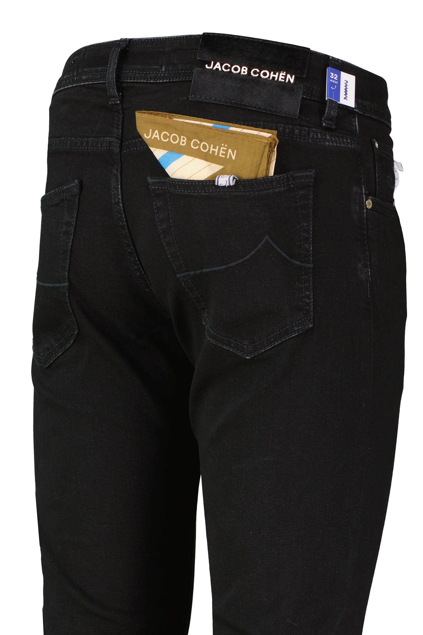 Men's Jacob Cohen Charcoal Denim 5 Pocket Super Slim Fit Nick Jeans