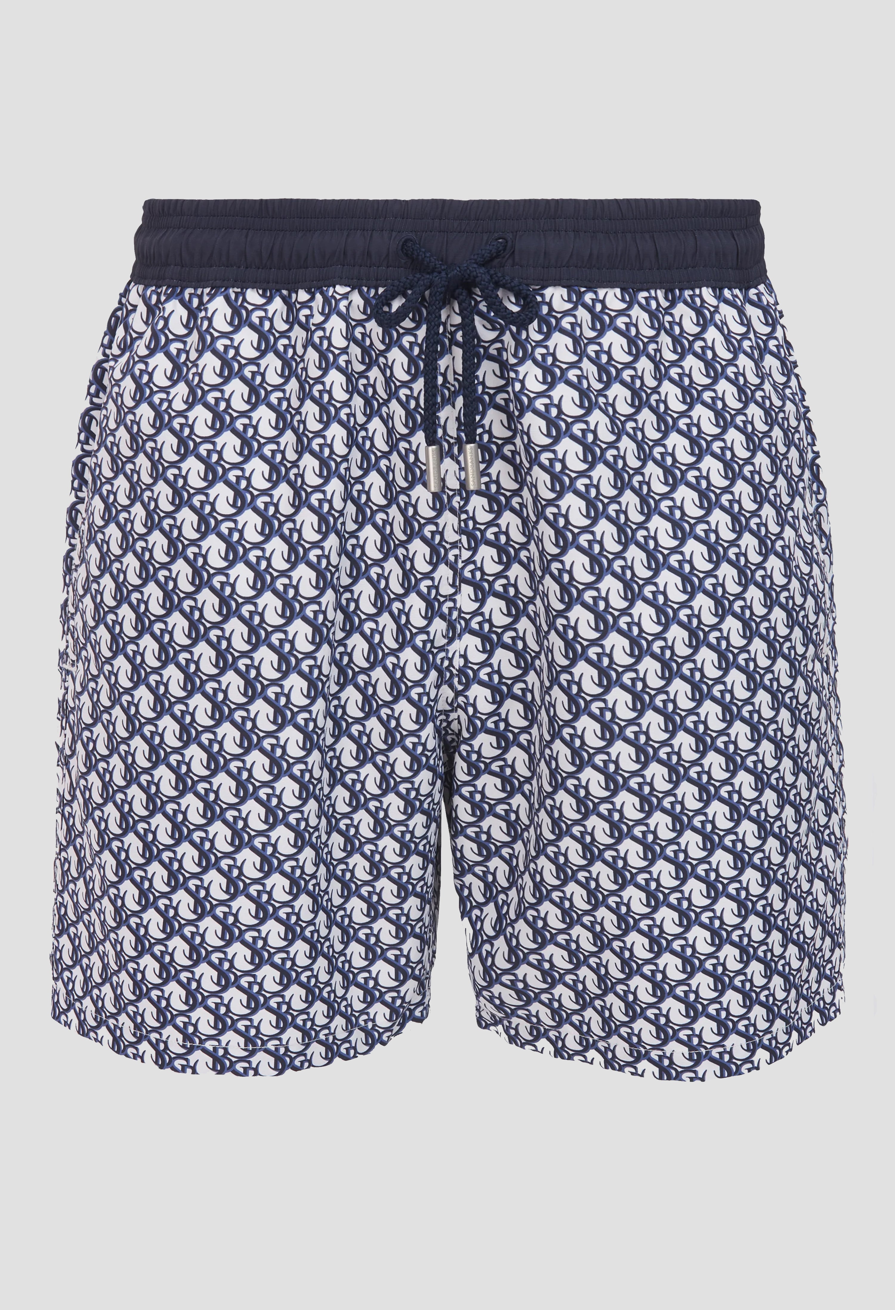 Men's Sandbanks Navy Monogram Swim Shorts