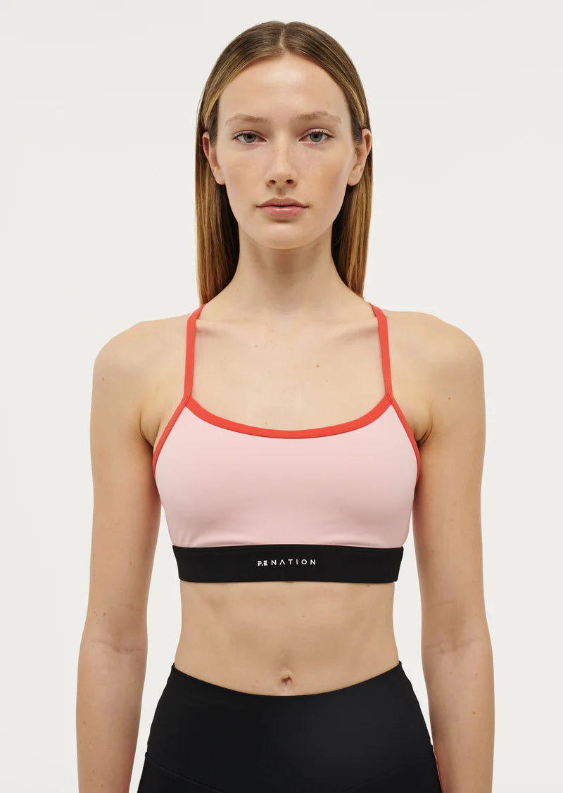 Women s P.E Nation Pink Signature Sports Bra