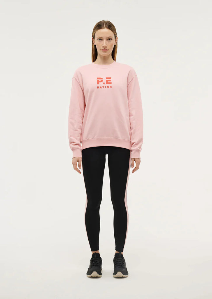 Women s P.E Nation Pink Heads Up Sweat ODs Designer Clothing