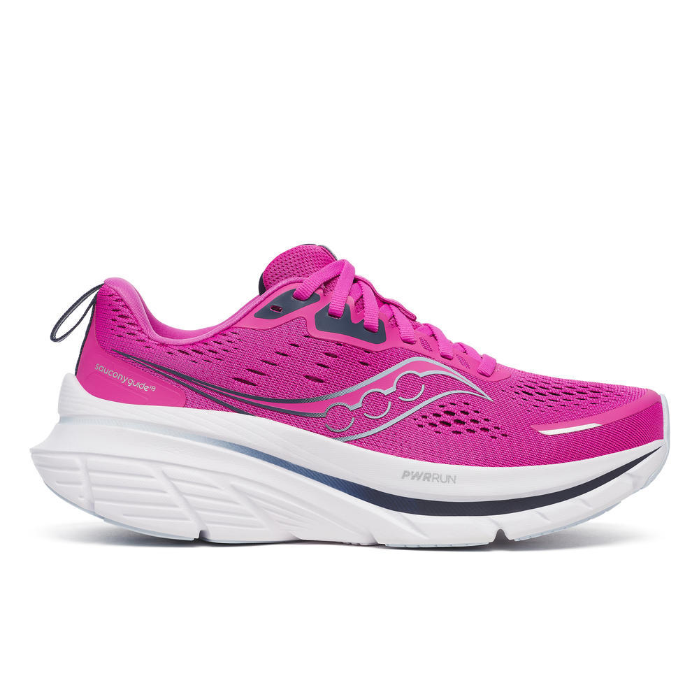 Women's Saucony Guide 18 Fuchsia Navy Trainers