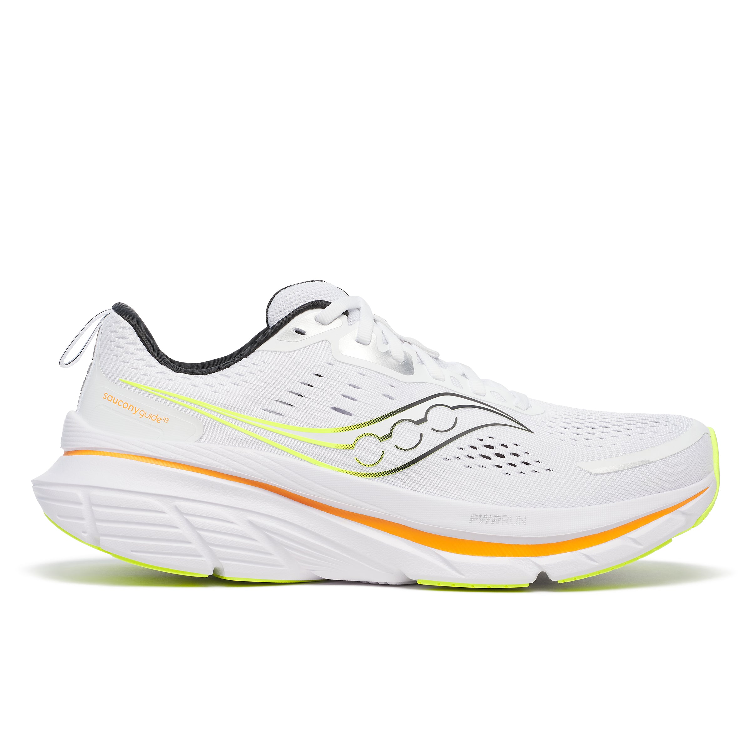 Men's Saucony Guide 18 White/Peel Trainers