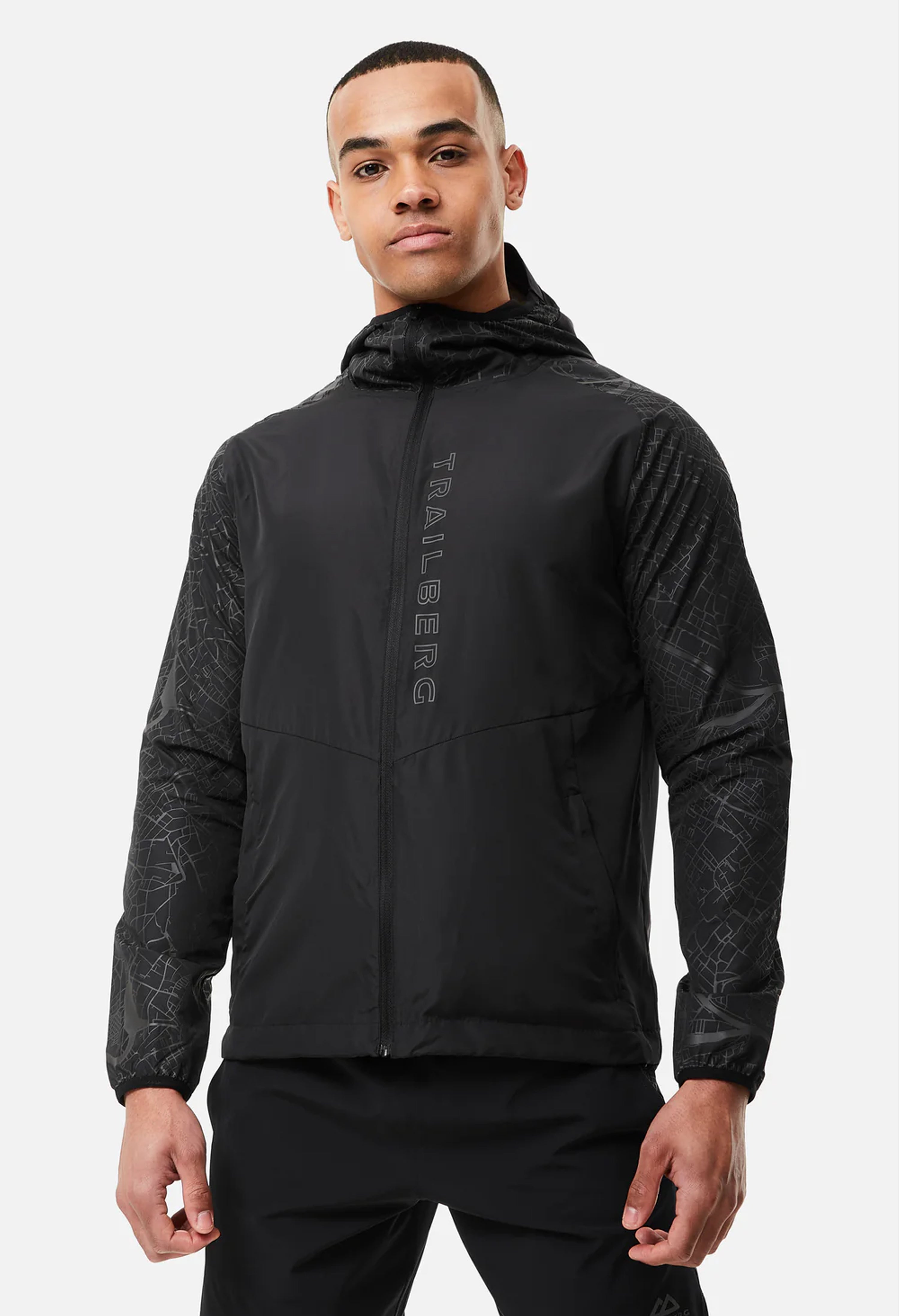 Men's Trailberg Black Geneva Windbreaker Jacket