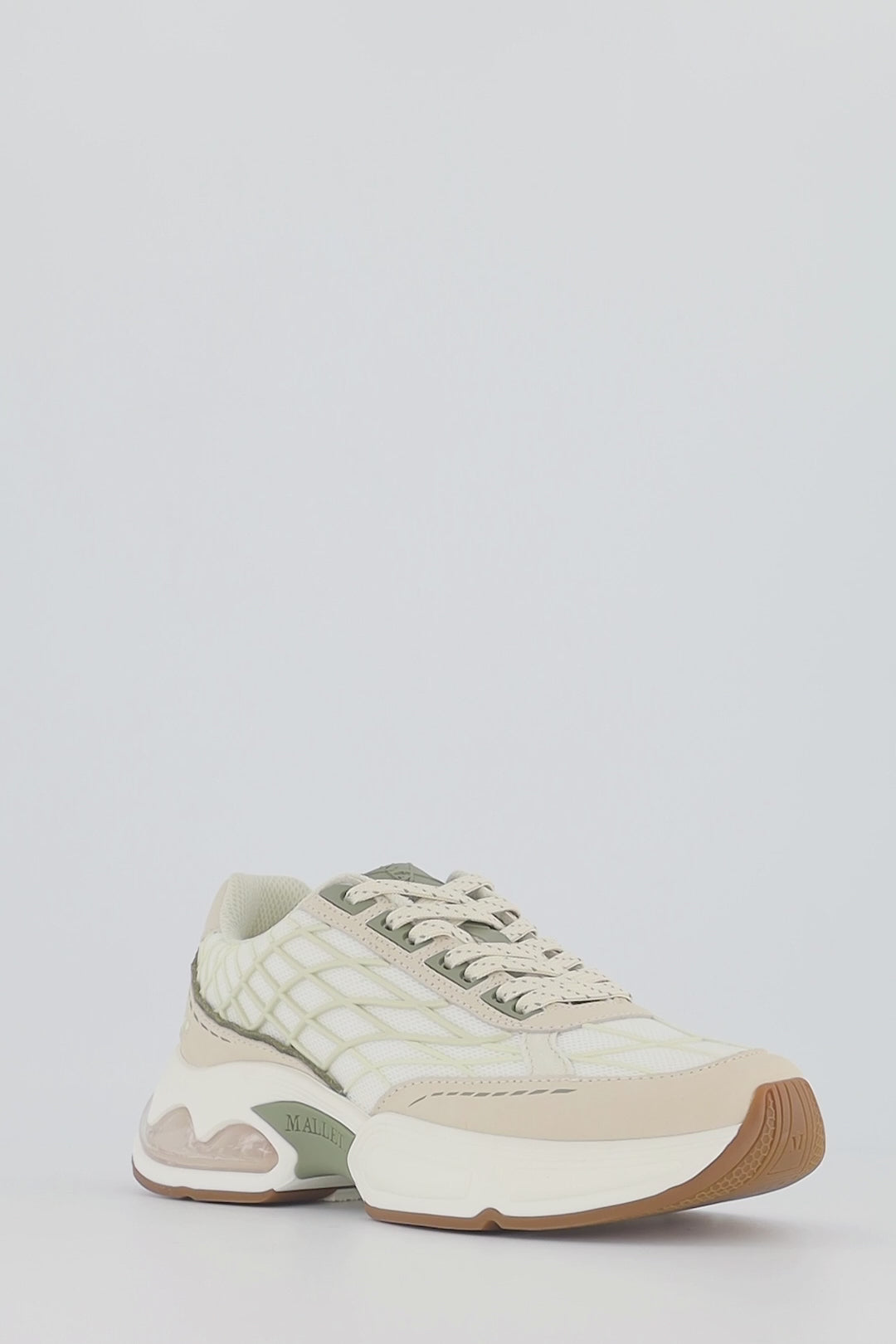 Mallet Trainer  Neptune Off-White / Green