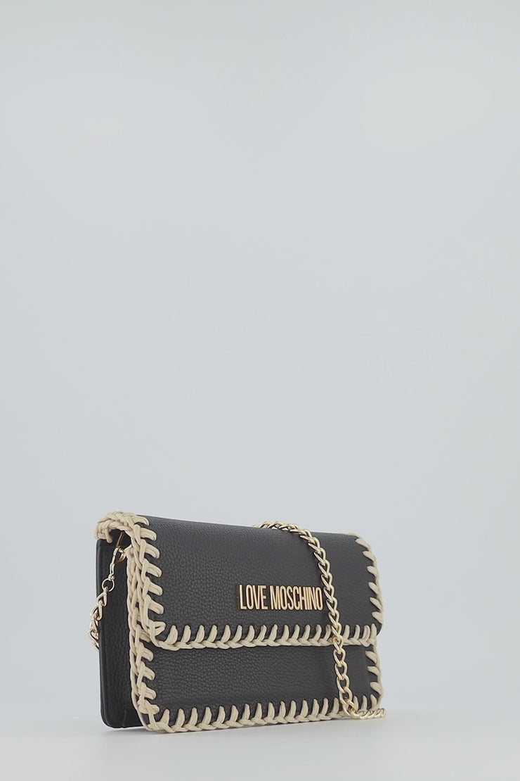 Black moschino clutch online bag