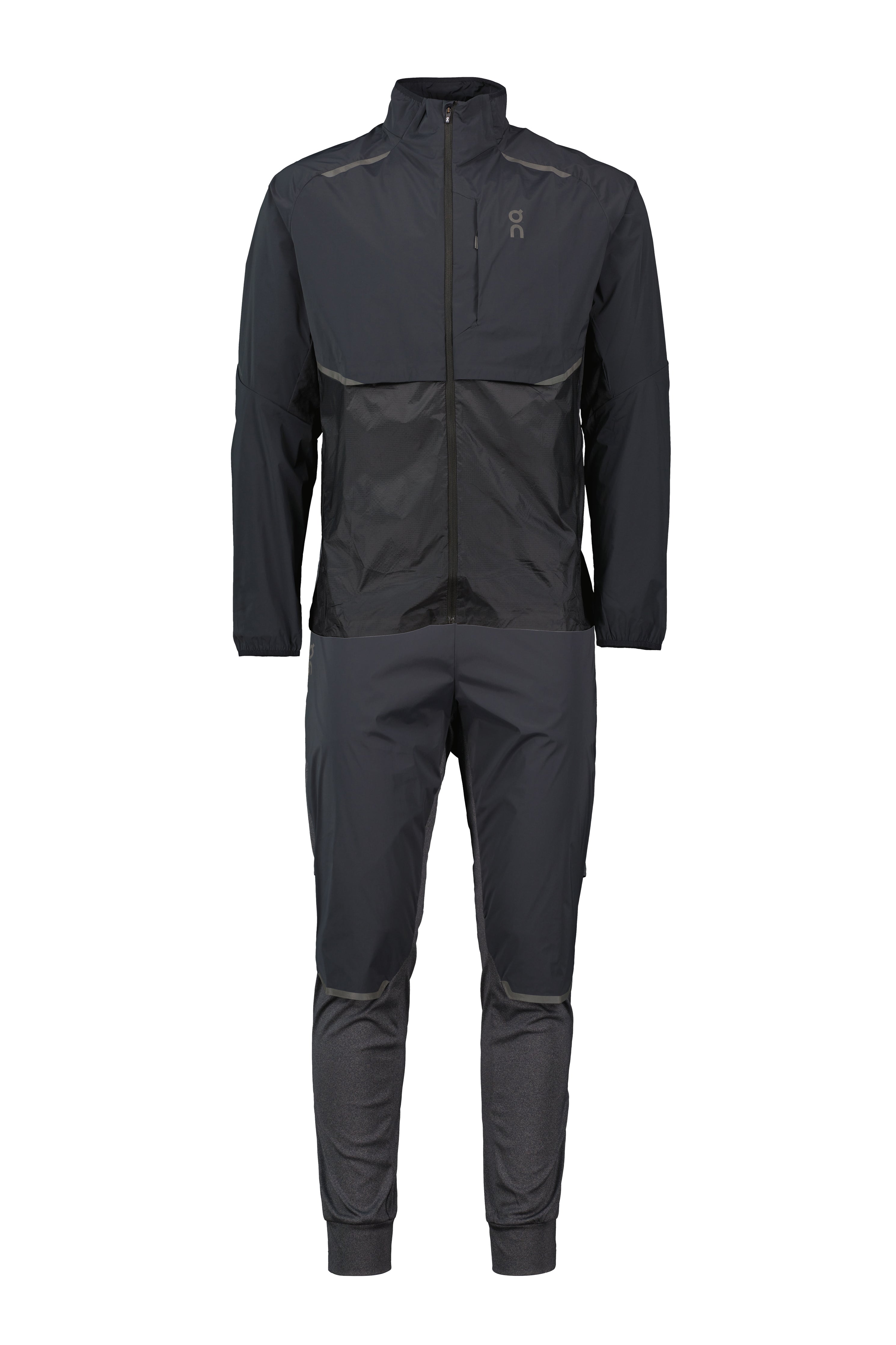 Men's On Running Black Weather Jacket & Weather Pant Set