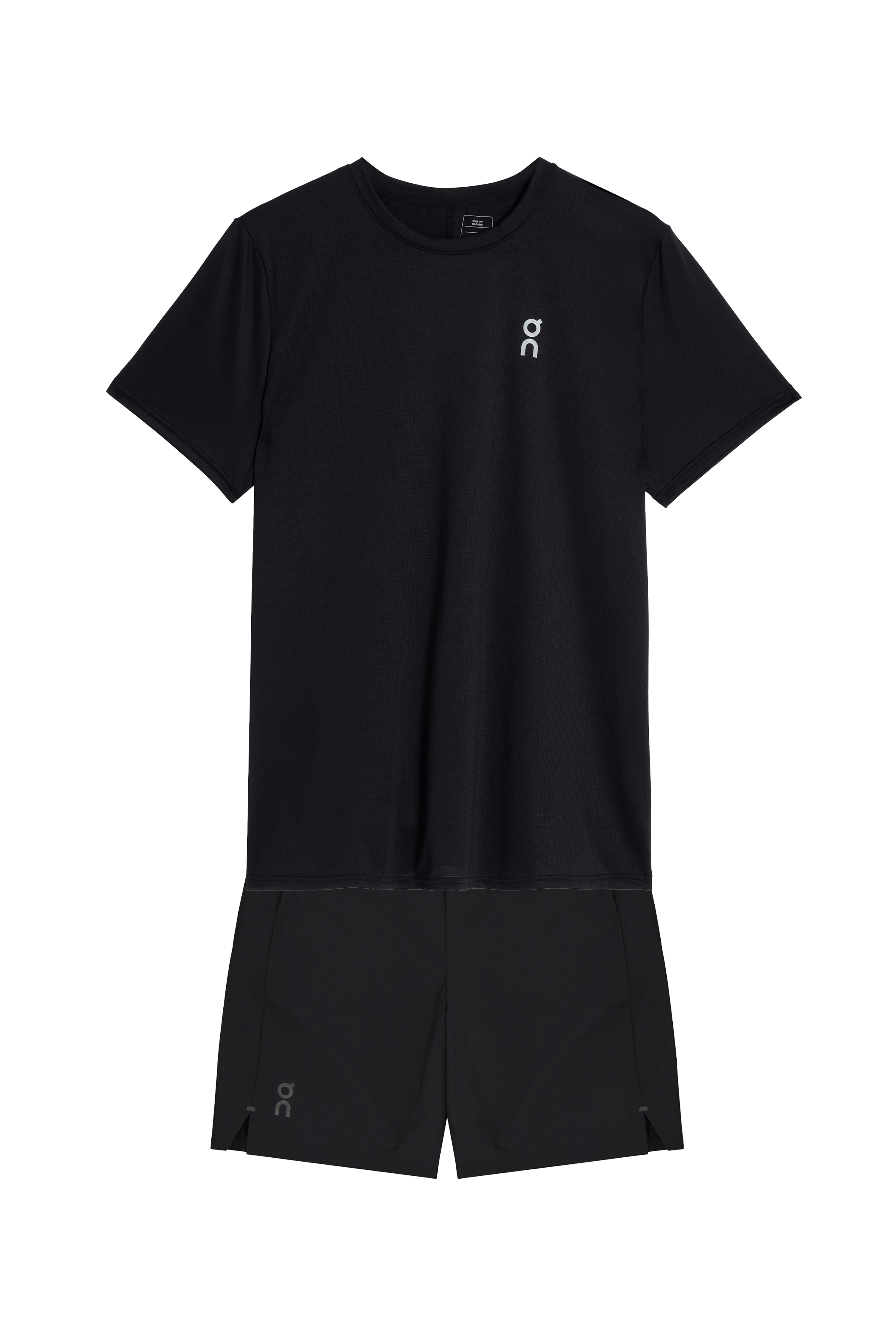 Men's On Running Black Core T Shirt & Black Performance Hybrid Shorts Set