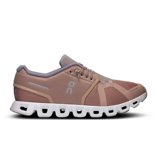 Women's On Running Cloud 5 Trainers in Rosebrown Fog