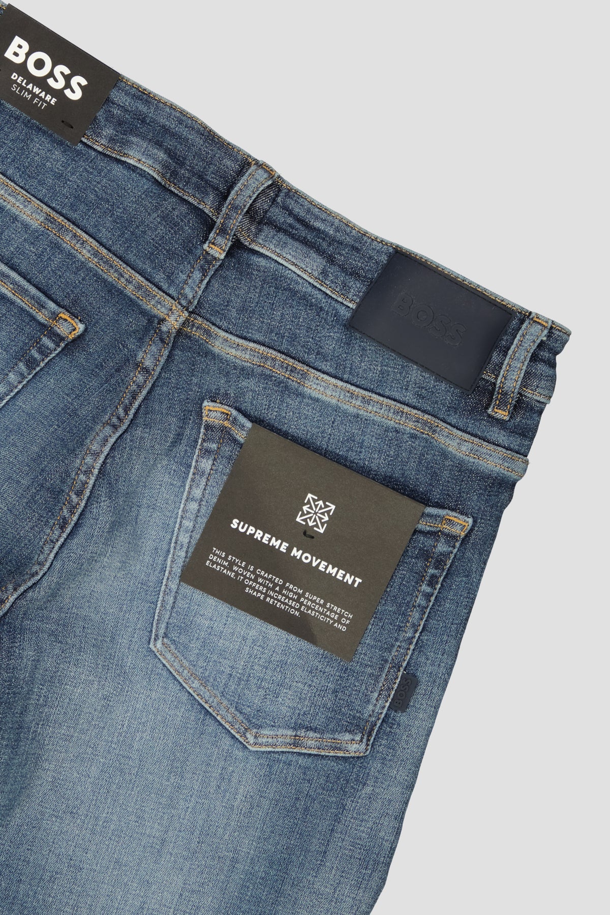 BOSS - Slim-fit jeans in blue supreme-movement denim